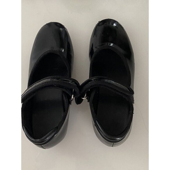Freestyle by Danskin Tap Shoes Youth Size 10 Black Adjustable Strap Patent Shine - Picture 10 of 16